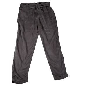 Abercrombie Fitch Pants Olive Paper Bag ankle 100% Lyocell Womens Sz M